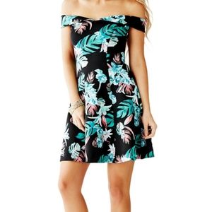GUESS Floral Off the Shoulder Scuba Dress 👗